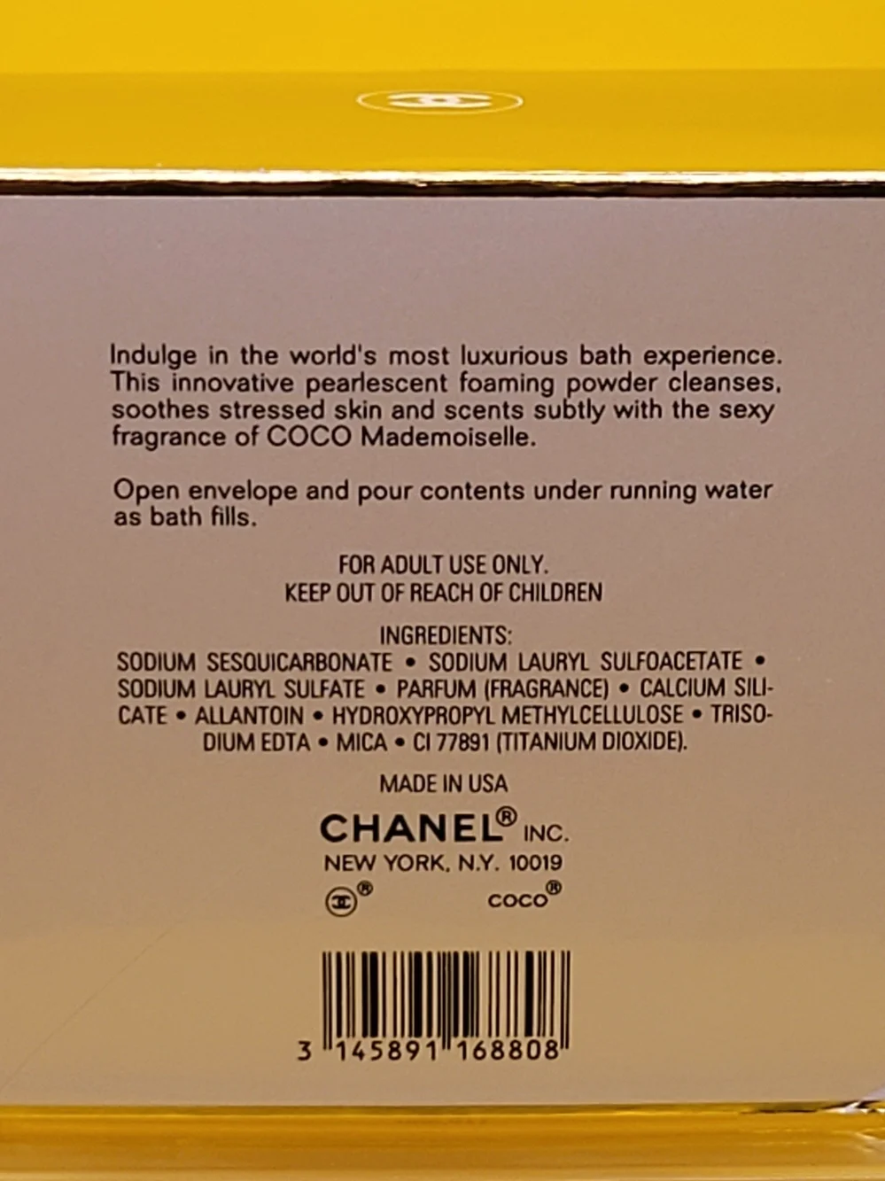 Coco Mademoiselle Chanel Paris Poudre Moussante Pour Le Bain Fresh Foaming Bath